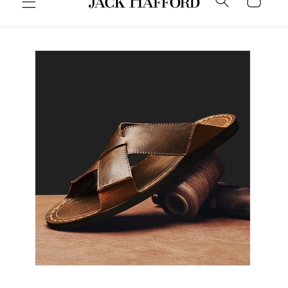Men's Tan Leather Sandals